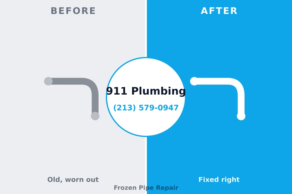 Before and after: plumbing repair Charlotte, TN